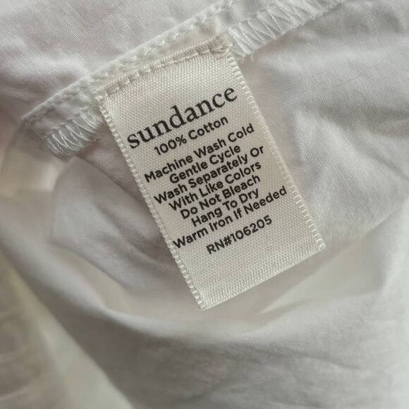 Sundance White Kenna Button Up Tie Sleeve Shirt - Picture 11 of 11